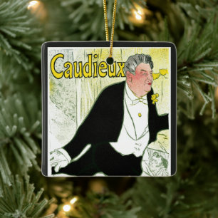 Adorno De Cerámica Caudieux de Toulouse Lautrec, Art Nouveau vintage,