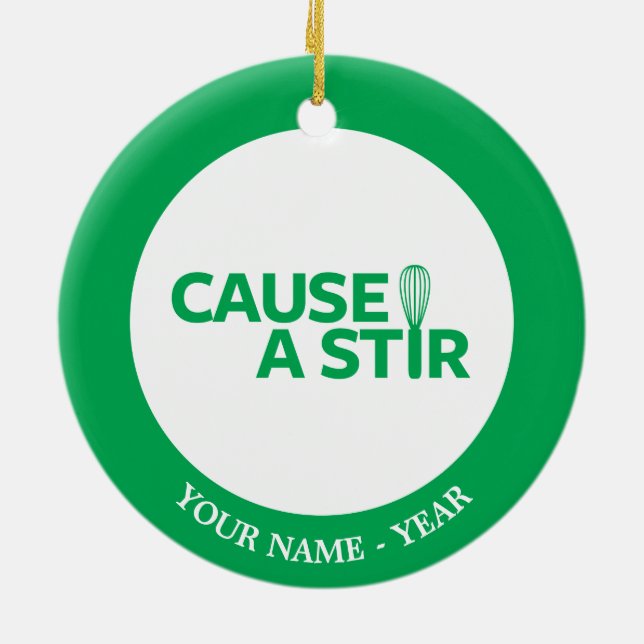 Adorno De Cerámica Cause un Stir (Atrás)