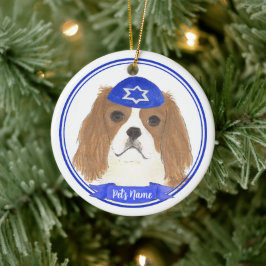 Adorno De Cerámica Cavalier Hanukkah Yarmulke