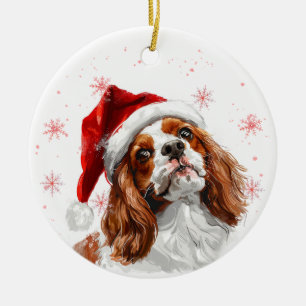 Adorno De Cerámica Cavalier King Charles Perro Navidad Personalizado