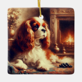 Adorno De Cerámica Cavalier King Charles Spaniel