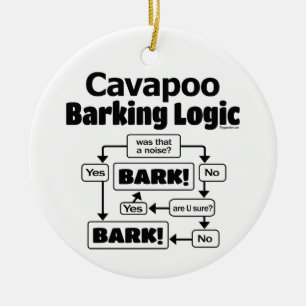 Adorno De Cerámica Cavapoo Barking Logic