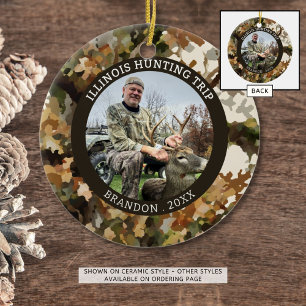 Adorno De Cerámica Caza de camuflaje Una foto personalizada