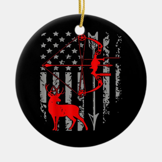 Adorno De Cerámica Caza de ciervos masculinos (Frente)