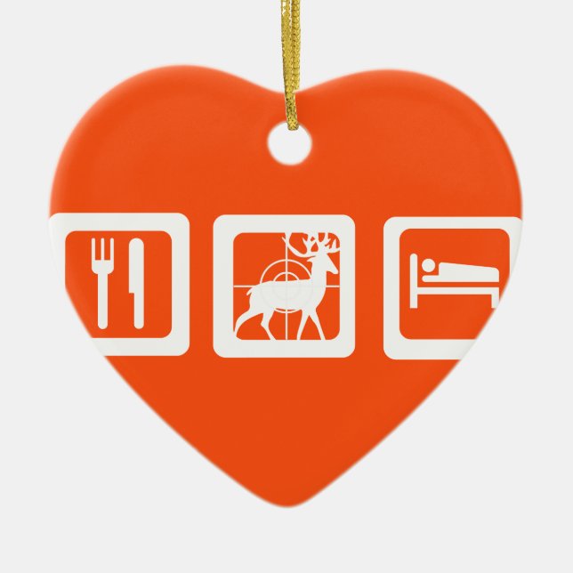 Adorno De Cerámica Caza de sueño de comer (Frente)