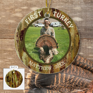 Adorno De Cerámica Caza Foto Camuflaje de Caza de Pavo PRIMERO