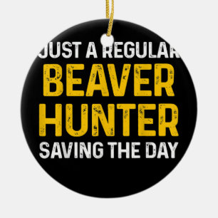 Adorno De Cerámica Cazador de temporada de Beaver