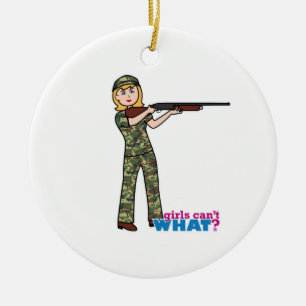 Adorno De Cerámica Cazador - Ligero/rubio