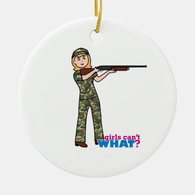 Adorno De Cerámica Cazador - Ligero/rubio (Frente)