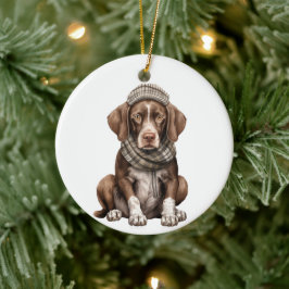 Adorno De Cerámica Ce de Arte de Perro Puntero Alemán Personalizado