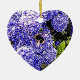 Adorno De Cerámica Ceanothus Floral Bee