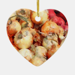 Adorno De Cerámica Cebolla en primer plano