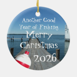 Adorno De Cerámica Cebos de Pesca "Otro Buen Año de Pesca"