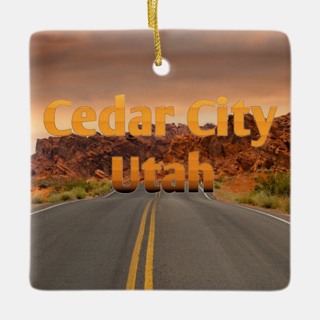 Adorno De Cerámica Cedar City UT (Anverso)