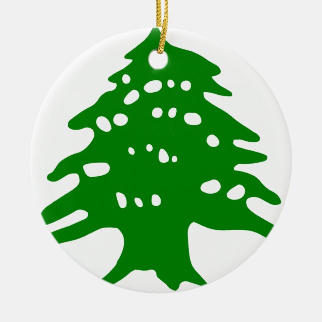 Adorno De Cerámica Cedro verde/cedro de Líbano (Frente)