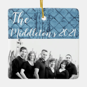 Adorno De Cerámica Ceilin Personalizado XMAS Ornament Rustic Tin Pane