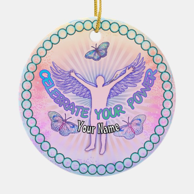 Adorno De Cerámica Celebra tu poder (Frente)