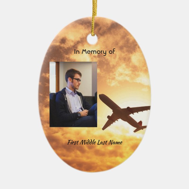Adorno De Cerámica Celebración cristiana Vida Mantener piloto de avió (Frente)