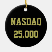 Celebración de la bolsa de valores NASDAQ 25000