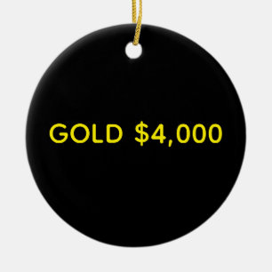 Adorno De Cerámica Celebración de mercado de $4,000 de oro