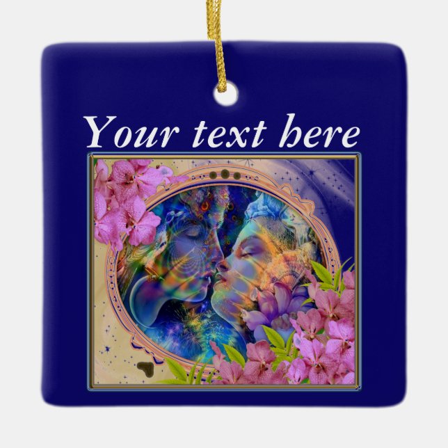 Adorno De Cerámica Celebración de San Valentín-pareja (Anverso)