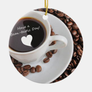 Adorno De Cerámica Celebración del café de la Haba-tastic