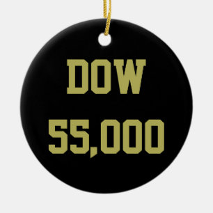 Adorno De Cerámica Celebración del Dow 55000 en el mercado de valores