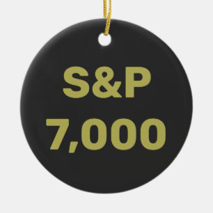 Adorno De Cerámica Celebración del Índice de Bolsa de Nivel 7.000 de