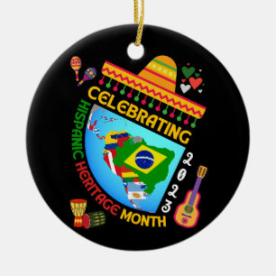 Adorno De Cerámica Celebración del MES del PATRIMONIO HISPANO
