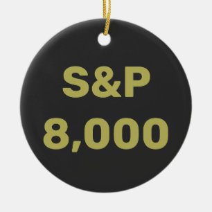 Adorno De Cerámica Celebración del nivel 8,000 del índice bursátil S&