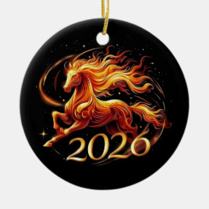 Adorno De Cerámica Celebraciones del Año Chino del Caballo 2026