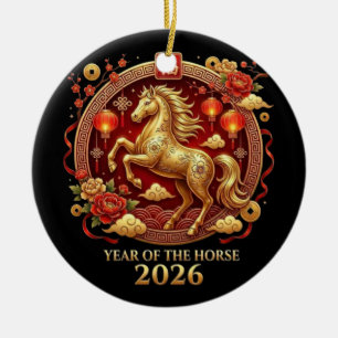 Adorno De Cerámica Celebraciones del Año del Caballo Chino 2026