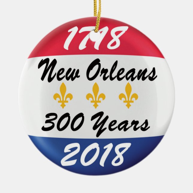 ADORNO DE CERÁMICA ¡CELEBRE EL TRICENTENNIAL DE NEW ORLEANS! (Frente)
