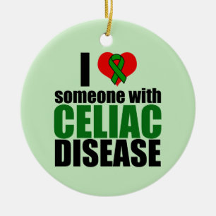 Adorno De Cerámica Celiac Enfermedad Apoyo Concienciación Cinta de Am