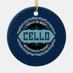 Adorno De Cerámica Cello Best Music Note Circle