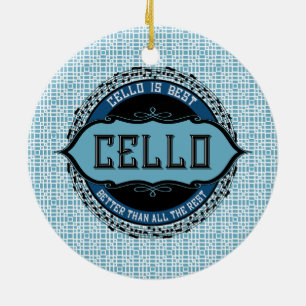 Adorno De Cerámica Cello Best Music Note Circle