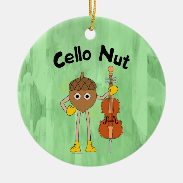 Adorno De Cerámica Cello Nut (Frente)
