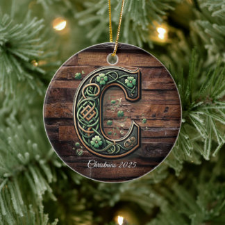 Adorno De Cerámica Celtic monogram letter ornament
