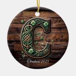 Adorno De Cerámica Celtic monogram letter ornament
