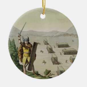 Adorno De Cerámica Celts antiguos o Gauls en batalla, c.1800-18