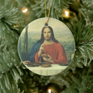 Adorno De Cerámica Cena de Gala en Emaús con Jesucristo
