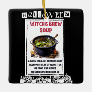 Adorno De Cerámica Cena de Halloween con un toque macabro de tristeza