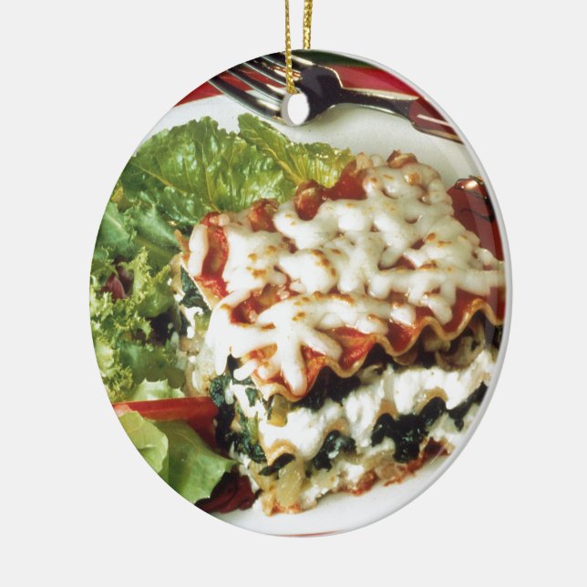 Adorno De Cerámica Cena del Lasagna (Izquierda)