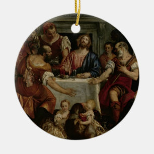 Adorno De Cerámica Cena en Emmaus (aceite en lona)