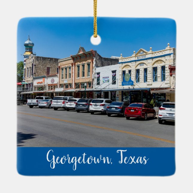 Adorno De Cerámica Centro de Georgetown, Texas (Reverso)