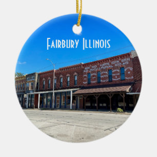 Adorno De Cerámica Centro Histórico de Fairbury Illinois