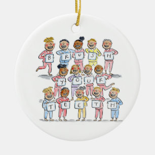 Adorno De Cerámica Cepíllate los dientes