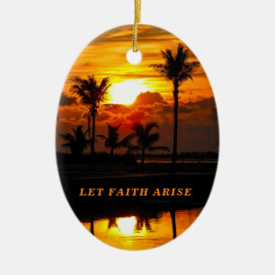 Adorno De Cerámica Ceramic Christmas Ornament Let Faith Arise