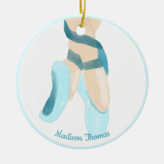 Adorno De Cerámica Cerámica Blue Personalizada Ballet Slippers