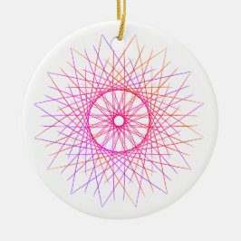 Adorno De Cerámica Cerámica de Doodle Estrella Rosa#28